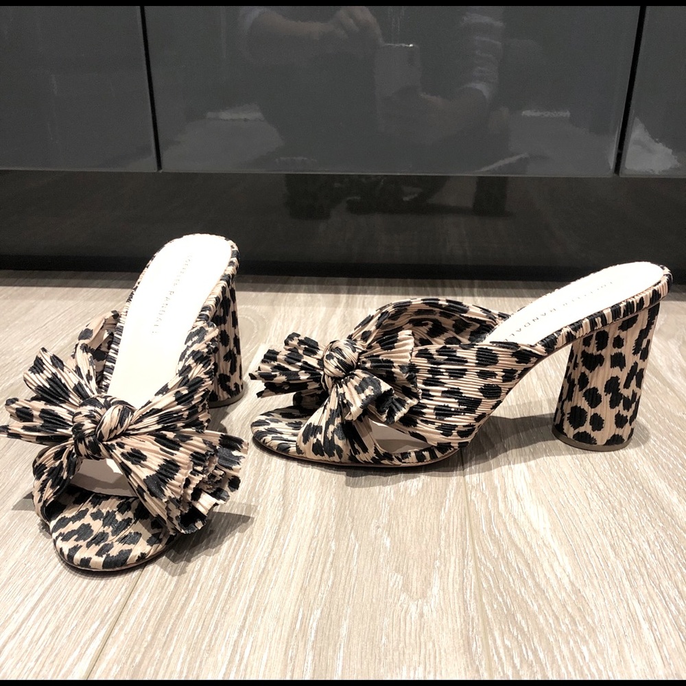 Loeffler Randall Penny Knotted Leopard Print Mule